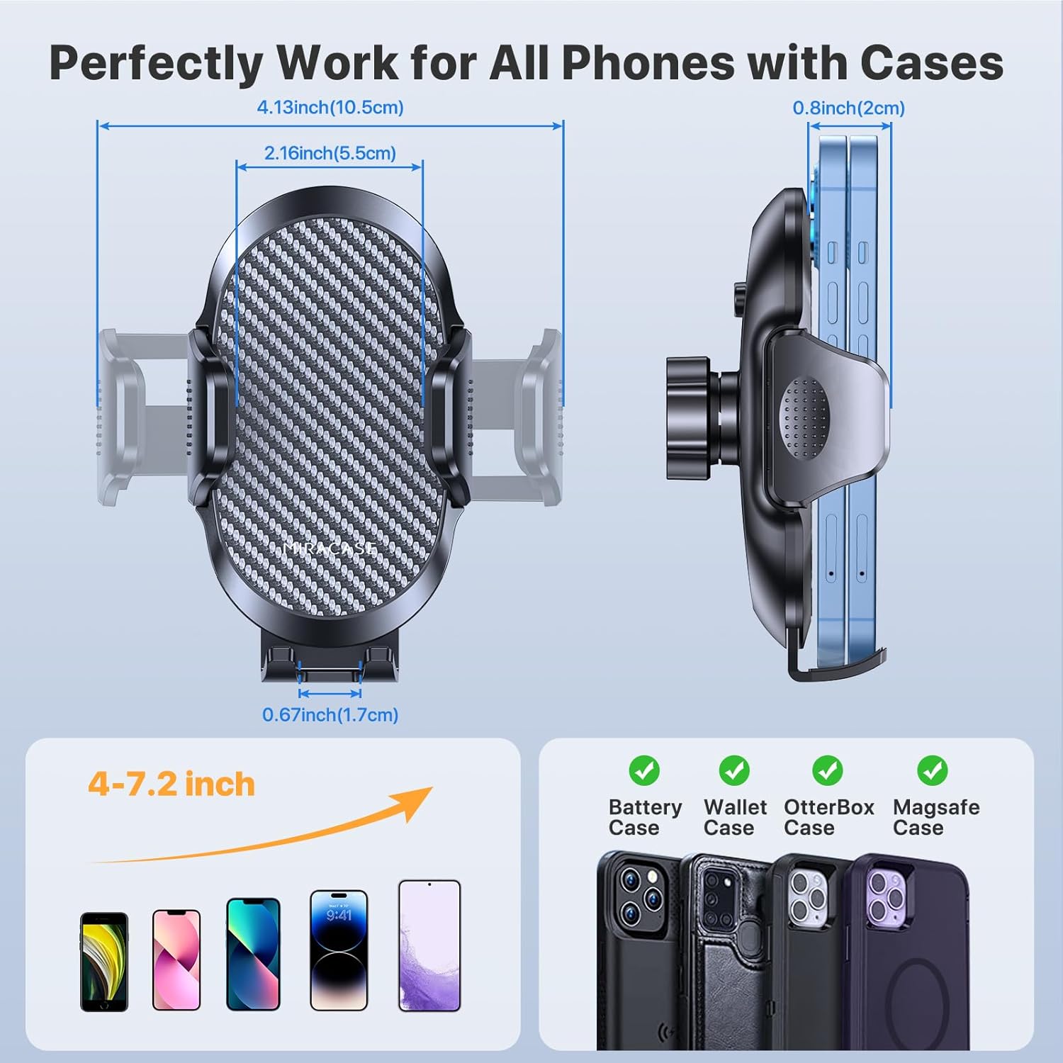 Phone Holders for Your Car with Metal Hook Clip. Air Vent Cell Phone Stand Car Mount